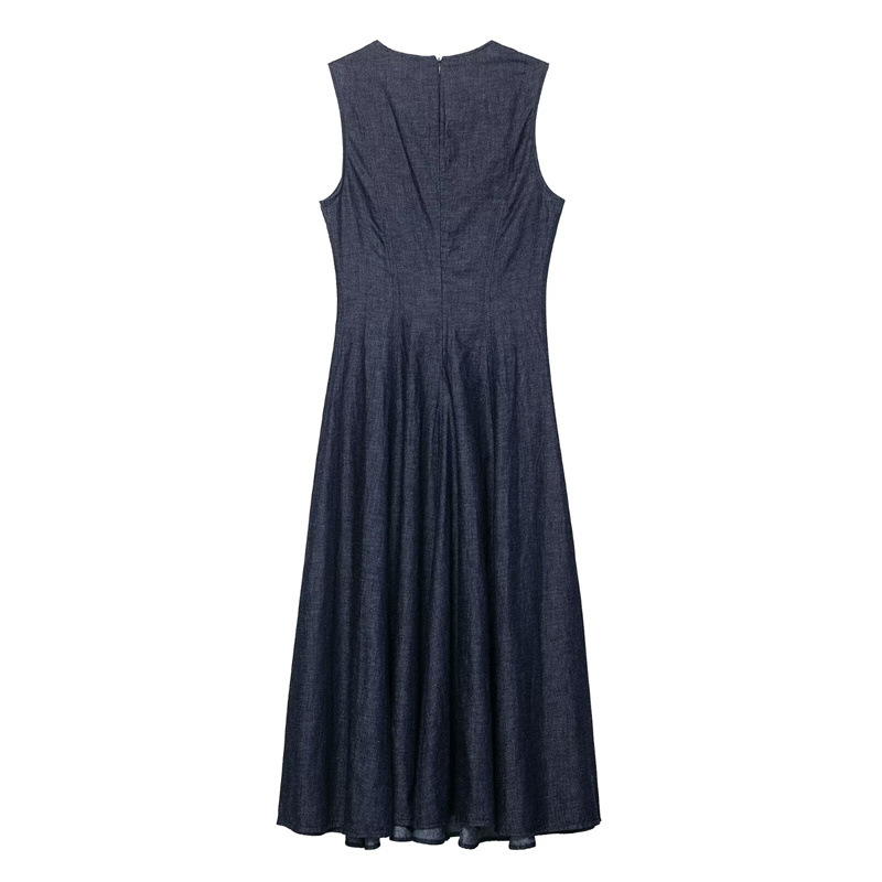 新しいスリムフィットファッションレトロデニムミディドレス - Midi Dress のレビューと価格