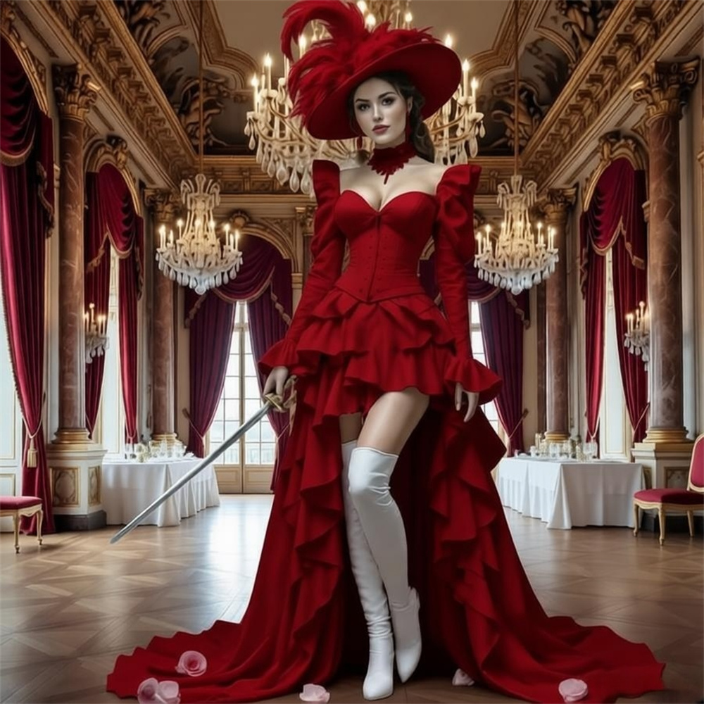 エレガントな中世風ヴィンテージスチームパンクコルセットゴシッ - Evening Gown のレビューと価格