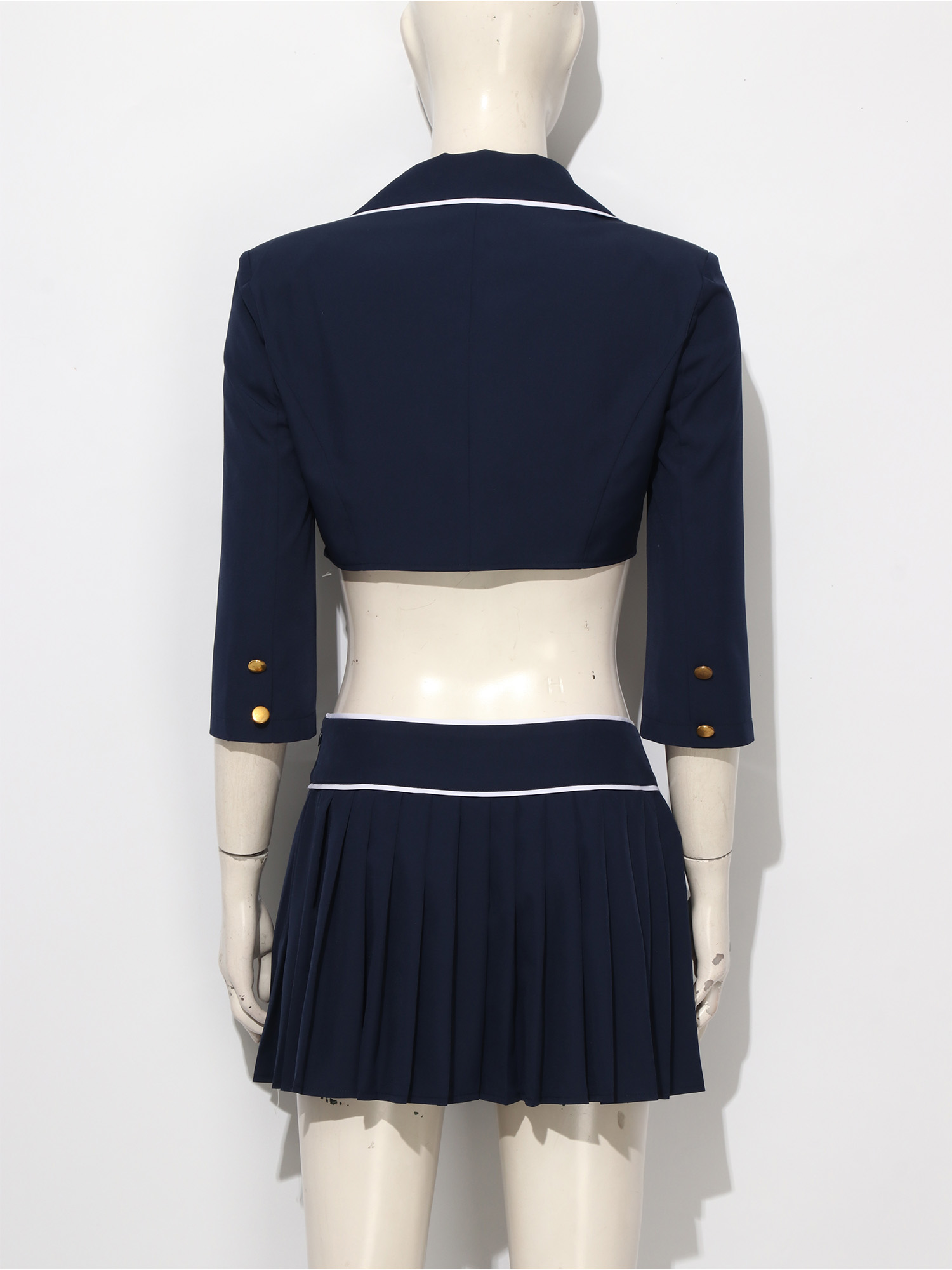 女性向け、日本の女子高生風コスプレ衣装。襟付き、七分袖のクロ - Womens Blazer のレビューと価格