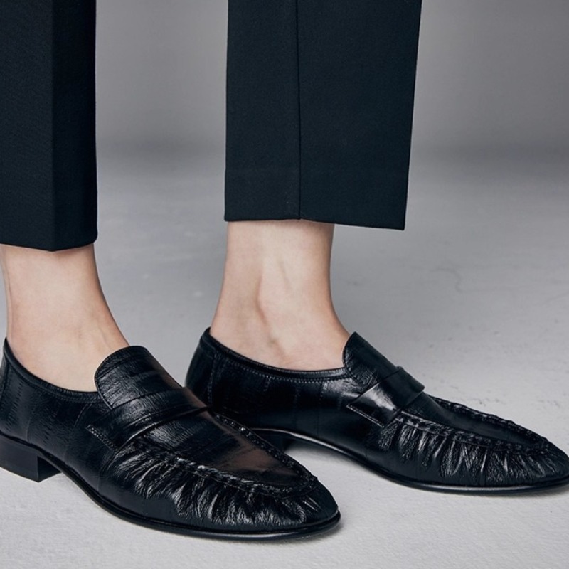 高級婦人靴新しい手作り本革ローファー女性のための絶妙な英国カ - Womens Heels のレビューと価格