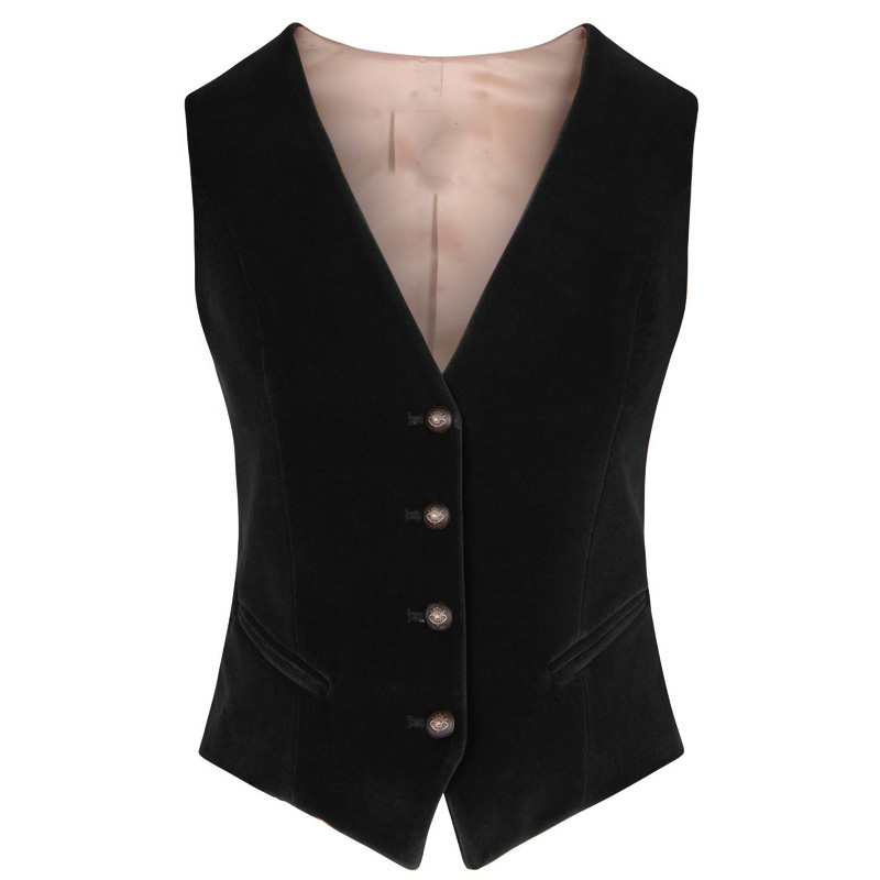 女性のベルベットベスト V ネック 4 ボタン ビジネス ス - Womens Blazer のレビューと価格