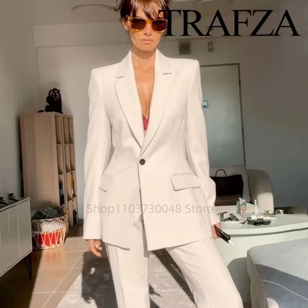 ファッションオフィスレディースブレザーとパンツスーツフォーマ - Women'S Red Formal Wear のレビューと価格